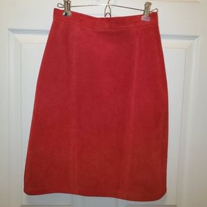Ladies red suede pencil skirt 🔥